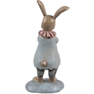 Clayre & Eef 6PR5259 Dekorativní králík béžová modrá 6x5x13 cm