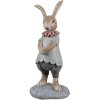 Clayre & Eef 6PR5259 Dekorativní králík béžová modrá 6x5x13 cm