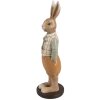 Clayre & Eef 6PR5127 Dekorativní králík hnědý oranžový 7x7x23 cm