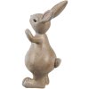 Clayre & Eef 6PR5255 Dekorační králík béžový růžový 5x4x11 cm venkovský styl