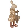 Clayre & Eef 6PR5501 Dekorace králík béžová zlatá 20x12x33 cm