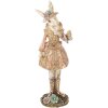 Clayre & Eef 6PR5507 Dekorativní králík béžový zlatý 9x8x26 cm