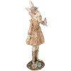 Clayre & Eef 6PR5507 Dekorativní králík béžový zlatý 9x8x26 cm