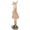 Clayre & Eef 6PR5507 Dekorativní králík béžový zlatý 9x8x26 cm