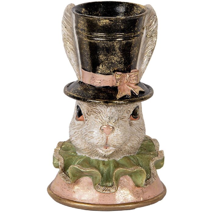 Clayre & Eef 6PR5133 Dekorační králík béžový zlatý 18x15x29 cm