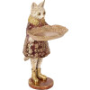 Clayre & Eef 6PR5142 Dekorativní kočka béžová zlatá 16x14x27 cm
