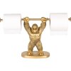Clayre & Eef 6PR5104 Držák na toaletní papír Orangutan Gold 40x12x23 cm