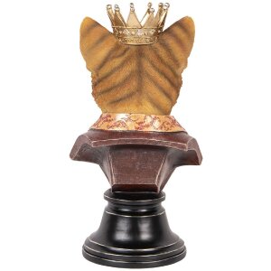 Clayre & Eef 6PR5107 Dekorativní poprsí Kočka hnědá béžová 20x19x37 cm venkovský styl