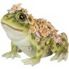 Clayre & Eef 6PR5109 Dekorativní žába zelená oranžová 24x21x19 cm venkovský styl