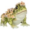 Clayre & Eef 6PR5109 Dekorativní žába zelená oranžová 24x21x19 cm venkovský styl
