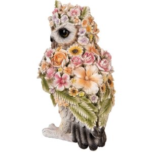 Clayre & Eef 6PR5112 Dekorativní sova hnědorůžová 21x18x31 cm venkovský styl