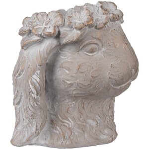 Clayre & Eef 6TE0556M Květináč Rabbit Beige Gold 16x18x18 cm