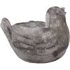 Clayre & Eef 6TE0564 Květináč Bird Stone Grey 18x12x13 cm venkovský styl