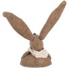 Clayre & Eef TW0617 Dekorace králík hnědá 20x17x41 cm venkovský styl