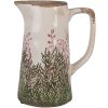 Clayre & Eef 6CE2016M Dekorativní džbán keramický béžovo-zelený 16x11x20 cm