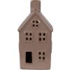 Clayre & Eef 6CE2118 Dekorace domeček LED hnědá 8x6x15 cm