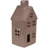 Clayre & Eef 6CE2118 Dekorace domeček LED hnědá 8x6x15 cm