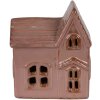 Clayre & Eef 6CE2119 Dekorativní domeček s LED diodami růžový 10x6x11 cm