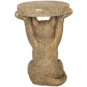 Clayre & Eef 6PR5103 Stolek na rostliny ve zlaté barvě 25x23x36 cm venkovský styl