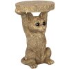 Clayre & Eef 6PR5103 Stolek na rostliny ve zlaté barvě 25x23x36 cm venkovský styl