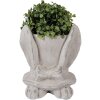 Clayre & Eef 6TE0553M Květináč Stone Beige 17x16x19 cm Venkovský styl
