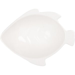 Clayre & Eef 6CEBO0206 Miska Fish Ceramic White 12x9x4 cm 75 ml