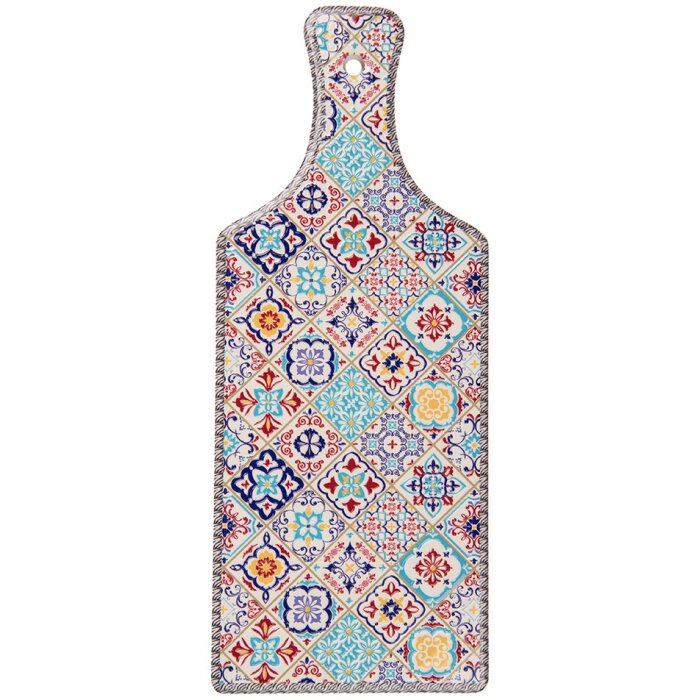 Clayre & Eef 6CE2058 Podložka pod pánev modrá 12x30 cm Keramická podložka Boho