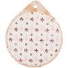 Clayre & Eef 6CE2062 Podložka pod pánev keramická béžová 20x23 cm venkovský styl