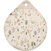 Clayre & Eef 6CE2063 Podložka pod pánev keramická béžová žlutá 20x23 cm venkovský styl