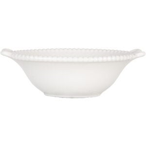 Clayre & Eef 6CEBO0200M Miska 12x8x4 cm 75 ml keramická bílá venkovský styl