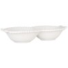 Clayre & Eef 6CEBO0202L Keramická mísa bílá 25x7x3 cm ve venkovském stylu