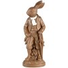 Clayre & Eef 6PR5201 Dekorace králík hnědý bílý 15x9x40 cm