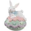 Clayre & Eef 6PR5212 Dekorace Králík na vejci 11x9x15 cm