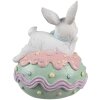 Clayre & Eef 6PR5212 Dekorace Králík na vejci 11x9x15 cm
