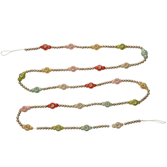 Clayre & Eef 65993 Vánoční girlanda stříbrná 180 cm slavnostní dekorace