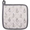 Clayre & Eef BNS45 Chňapka 20x20 cm béžová šedá s motivem zajíčka