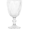Clayre & Eef 6GL5046 Sklenice na víno 200ml broušený design Ø8xH16cm Transparentní