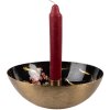 Clayre & Eef 65881 Svícen zlatý černý Ø 17x6 cm železný barokní styl