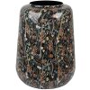 Clayre & Eef 65886 Dekorativní váza Iron Black Brown Ø 31x40 cm Botanický design