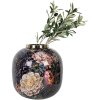 Clayre & Eef 65888 Dekorativní váza Iron Black Pink Ø 29x29 cm