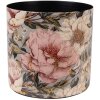 Clayre & Eef 65894 Květináč Iron Grey Pink Ø 16x15 cm Romantický design