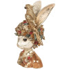 Clayre & Eef 6PR5090 Dekorace Busta králíka bílé zlato 22x22x34 cm
