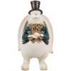 Clayre & Eef Dekorativní figurka králíka bílá modrá 14x13x23 cm Polyresin