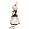 Clayre & Eef Dekorativní králík béžový černý 13x11x30 cm Velikonoční figurka z polyresinu
