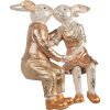 Clayre & Eef dekorativní figurka králičí pár zlatobéžová 32x17x35 cm