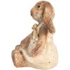 Clayre & Eef Dekorativní králík Polyresin Hnědá béžová zlatá 16x14x18 cm