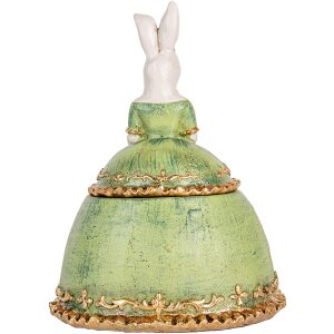 Šperkovnice Clayre & Eef Rabbit Beige Green 18x15x24 cm