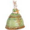 Šperkovnice Clayre & Eef Rabbit Beige Green 18x15x24 cm