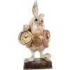 Clayre & Eef dekorativní králík s hodinami vintage venkovský styl polyresin zlatý