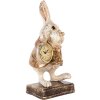 Clayre & Eef dekorativní králík s hodinami vintage venkovský styl polyresin zlatý